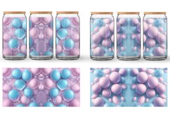 Glass Can Wraps 3D Bubbles Unicorn Color Product Image 4