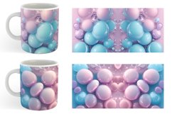 3D Bubbles Unicorn Color | Mug sublimation design Product Image 3