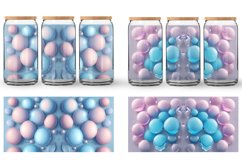 Glass Can Wraps 3D Bubbles Unicorn Color Product Image 3
