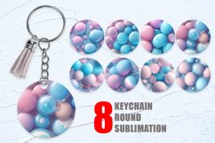 3D Bubbles Unicorn Color Keychain | Keyring Product Image 1