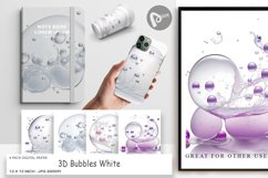 Digital Paper 3D Bubbles White Product Image 1