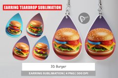 Earring Teardrop 3D Burger Product Image 1