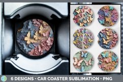 Bundle of six Sculpture Butterflies Car Coaster designs.