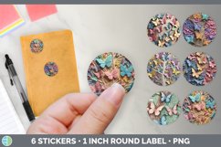 Bundle of six Sculpture Butterflies Stickers designs.