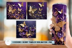 3D Butterflies Tumbler Sublimation I 3D Tumbler Wrap Product Image 1