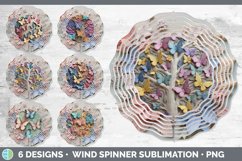 Bundle of six Sculpture Butterflies Wind Spinner designs.