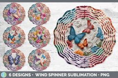Bundle of six 3D Butterflies Wind Spinner designs.