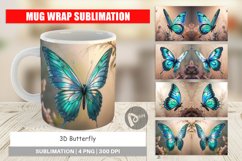 Mug Wrap Design 3D Butterfly Product Image 1