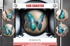 Car Coaster 3D Butterfly Product Image 1