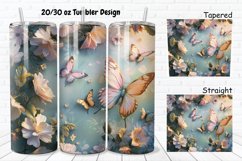 3D Butterfly Fantasy 20/30oz Skinny Tumbler Product Image 1