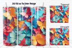 3D Butterfly Floral 20/30oz Skinny Tumbler Product Image 1