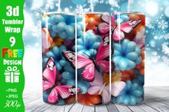 3D Butterfly Quilling Floral 20 oz Skinny Tumbler
