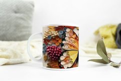 3d butterflies ans flowers sublimation mug wrap design is design of 3d butterfly with flowers in quilling technique. This mug wrap design is presented in 3 sizes: 11 Oz, 12 Oz, 15 Oz.