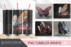 3D Butterfly Tumbler wrap Product Image 1