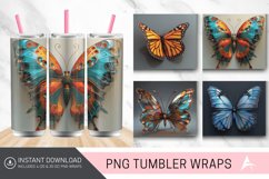 3D Butterfly Tumbler wrap Product Image 1