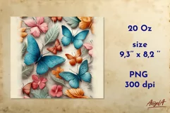 3d Butterfly tumbler wrap / butterfly tumbler 20 oz Product Image 2
