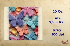 Butterfly tumbler wrap / summert umbler / butterfly png Product Image 2