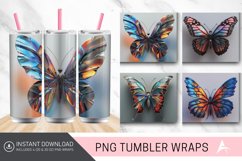 3D Butterfly Tumbler wrap Product Image 1
