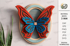 3D Butterfly Wall Decor laser Cut. Layered Wall Decor SVG Product Image 1