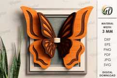 3D Butterfly Wall Decor laser Cut. Layered Wall Decor SVG Product Image 1