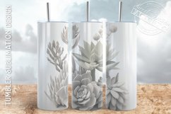 3D tumbler wrap BUNDLE, 3D flowers tumbler design Product Image 5