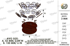 3D Candle Holder Laser Cut. Tea Light Holder SVG Product Image 2