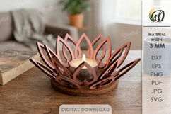 3D Candle Holders Bundle Laser Cut. Tea Light Holder SVG Product Image 4