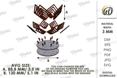 3D Candle Holder Laser Cut. Tea Light Holder SVG Product Image 2