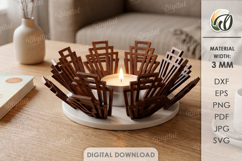 3D Candle Holders Bundle Laser Cut. Tea Light Holder SVG Product Image 12
