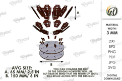 3D Candle Holder Laser Cut. Tea Light Holder SVG Product Image 2