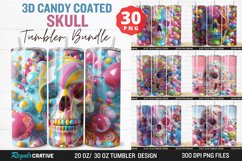 3D Candy Coated Skull Tumbler Bundle Product Image 1