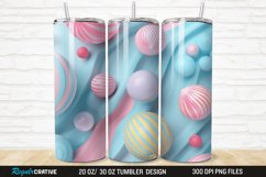 3D Candy Sweet Pastel Color 20/30oz Skinny Tumbler Product Image 1