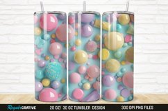 3D Candy Sweet Pastel Color 20/30oz Skinny Tumbler Product Image 1