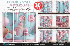 3D Candy Sweet Pastel Colors Tumbler Bundle Product Image 1