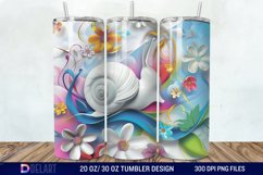 3D Cartoon Snail Flowers Tumbler Wrap Product Image 1