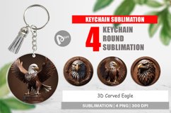 Keychain 3D Carved Eagle Product Image 1