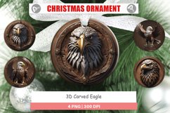 Christmas Ornaments 3D Carved Eagle Product Image 1