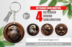Keychain 3D Carved Eagle Product Image 1