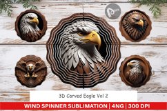 Wind Spinner 3D Carved Eagle Product Image 1