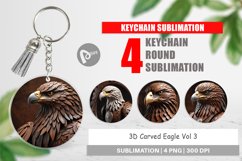 Keychain 3D Carved Eagle Product Image 1