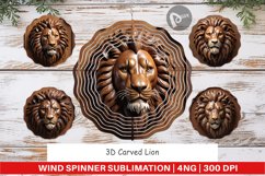 Wind Spinner 3D Carved Lion Product Image 1
