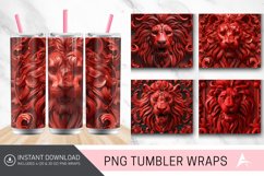 3D Carved Lion Tumbler Wrap Product Image 1