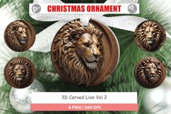 Christmas Ornaments 3D Carved Lion Product Image 1