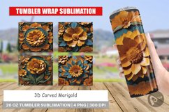 Tumbler Wrap 3D Carved Marigold Product Image 1