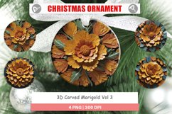 Christmas Ornaments 3D Carved Marigold Product Image 1