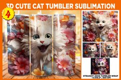 3D Cat Floral Tumbler 20 oz Skinny Tumbler Sublimation, Skinny Tumbler, Cat Floral Tumbler, Cat Floral 20oz Sublimation Bundle, Cat Floral Sublimation Wraps, Sublimation Bundle, Instant Download, Cat Floral Tumbler PNG, Digital Paper