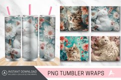 3D Cat Flowers Tumbler Wrap Product Image 1