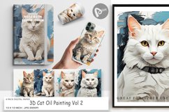 Digital Paper 3D Cat Painting Product Image 1