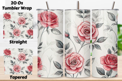 seamless sketch rose tumbler, gray floral tumbler wrap, pencil texture rose design, artistic drawing tumbler wrap, 20oz skinny tumbler wrap, tapered seamless tumbler design, straight tumbler wrap png, atelier floral design, seamless charcoal tumbler wrap,