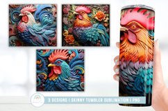 3D Chicken Tumbler Sublimation I 3D Tumbler Wrap Product Image 1